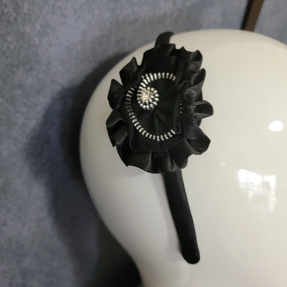 Zipper black headband Flower Hair accessories